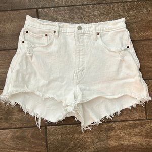 Abercrombie White denim shorts